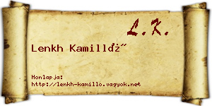 Lenkh Kamilló névjegykártya